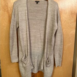 Express Heather tan Open-Front Cardigan